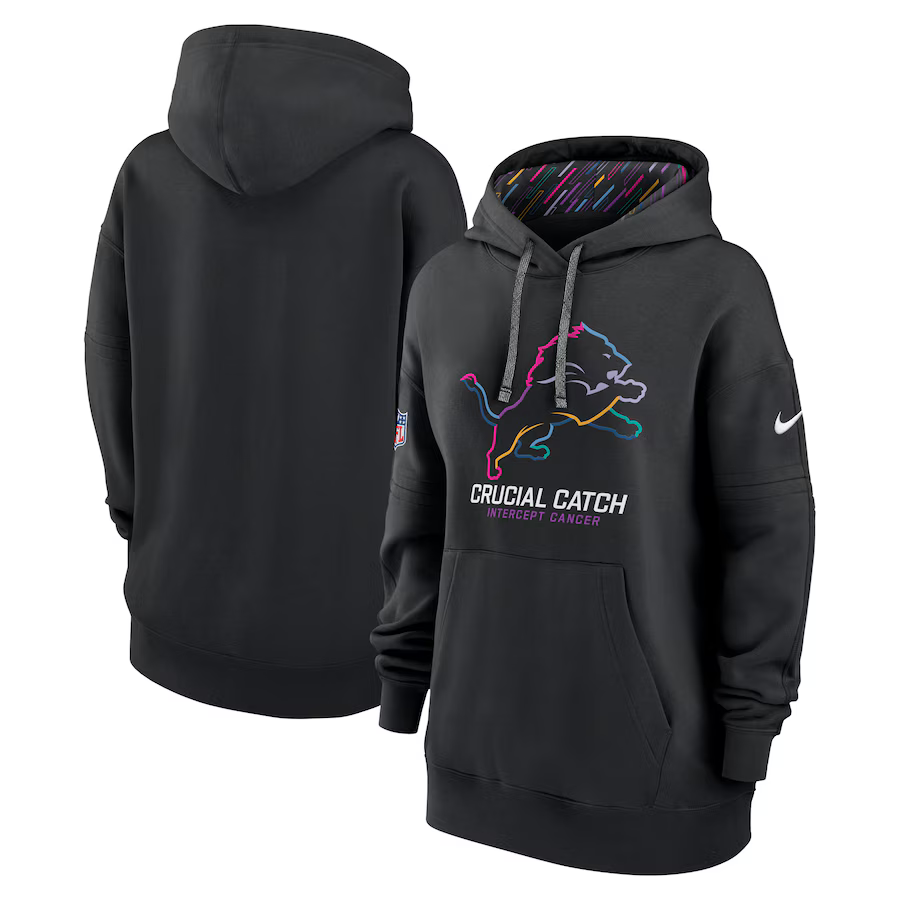 Women Detroit Lions Black 2024 Nike NFL hoodie #2 